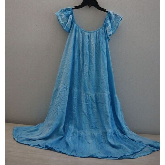 Raviya 76220PW Women's Sz Medium Turquoise Tie Dye Swim Cover-Up Dress - Picture 2 of 8